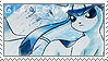 A stamp featuring an illustration of Glaceon from the Pokemon TCG