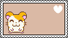 A stamp with a sprite of Hamtaro smiling with a loveheart in the corner