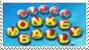 A stamp with the logo for the video game Super Monkey Ball