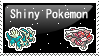 A stamp that reads 'Shiny Pokemon' with small sprites of shiny Dialga and Palkia